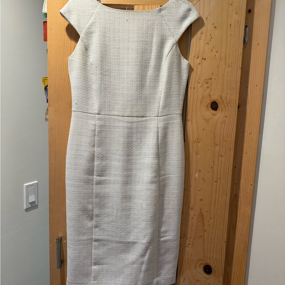 Banana Republic Cream Sheath Dress with Cap Sleeves